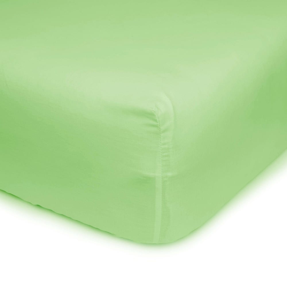 Sábana bajera ajustable de pol./alg. 135cm verde