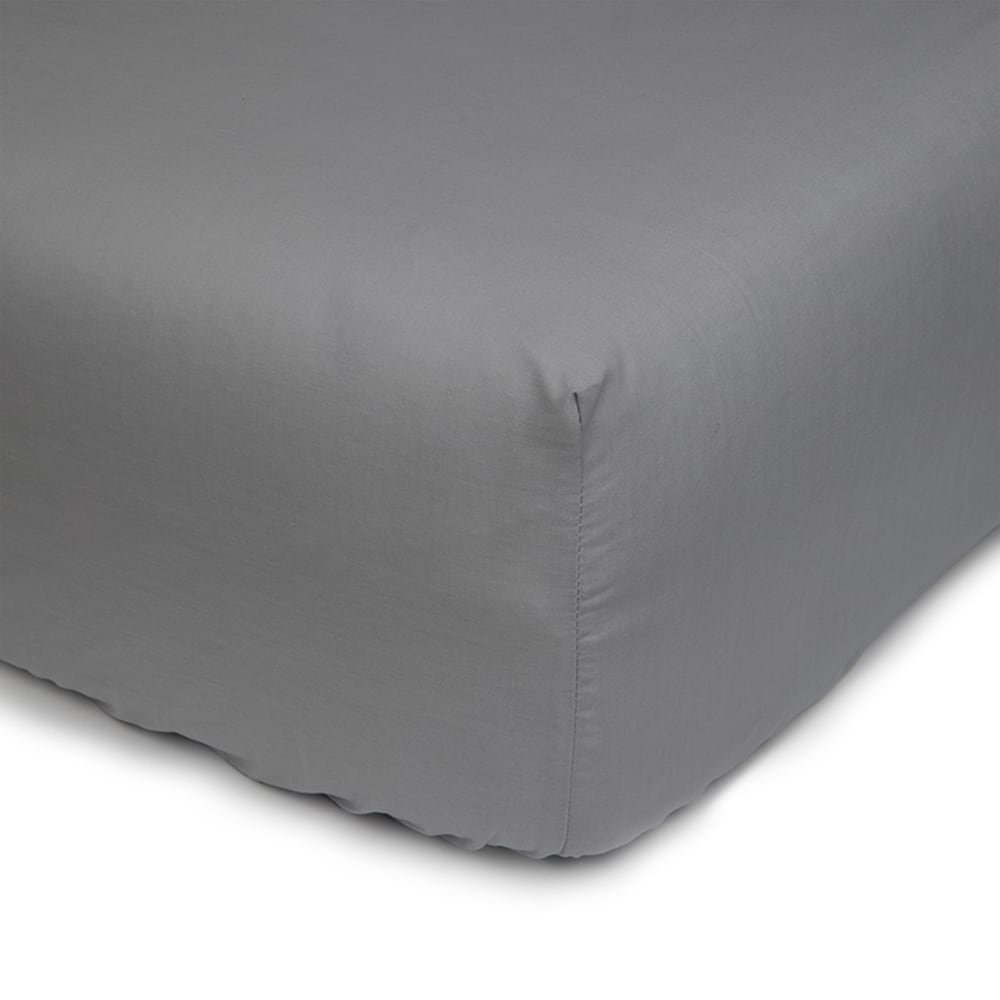 Sábana bajera ajustable de pol./alg. 135cm gris