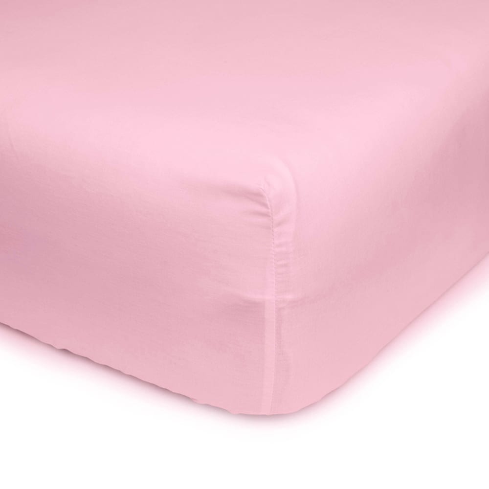 Sábana bajera ajustable de pol./alg. 120cm rosa
