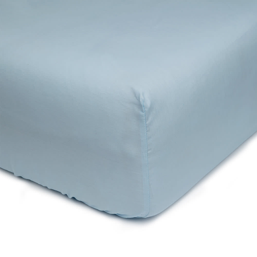 Sábana bajera ajustable de algodón 90cm azul