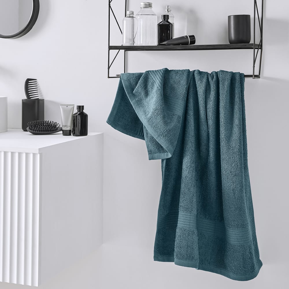 Drap de bain uni  70x130 cm Bleu