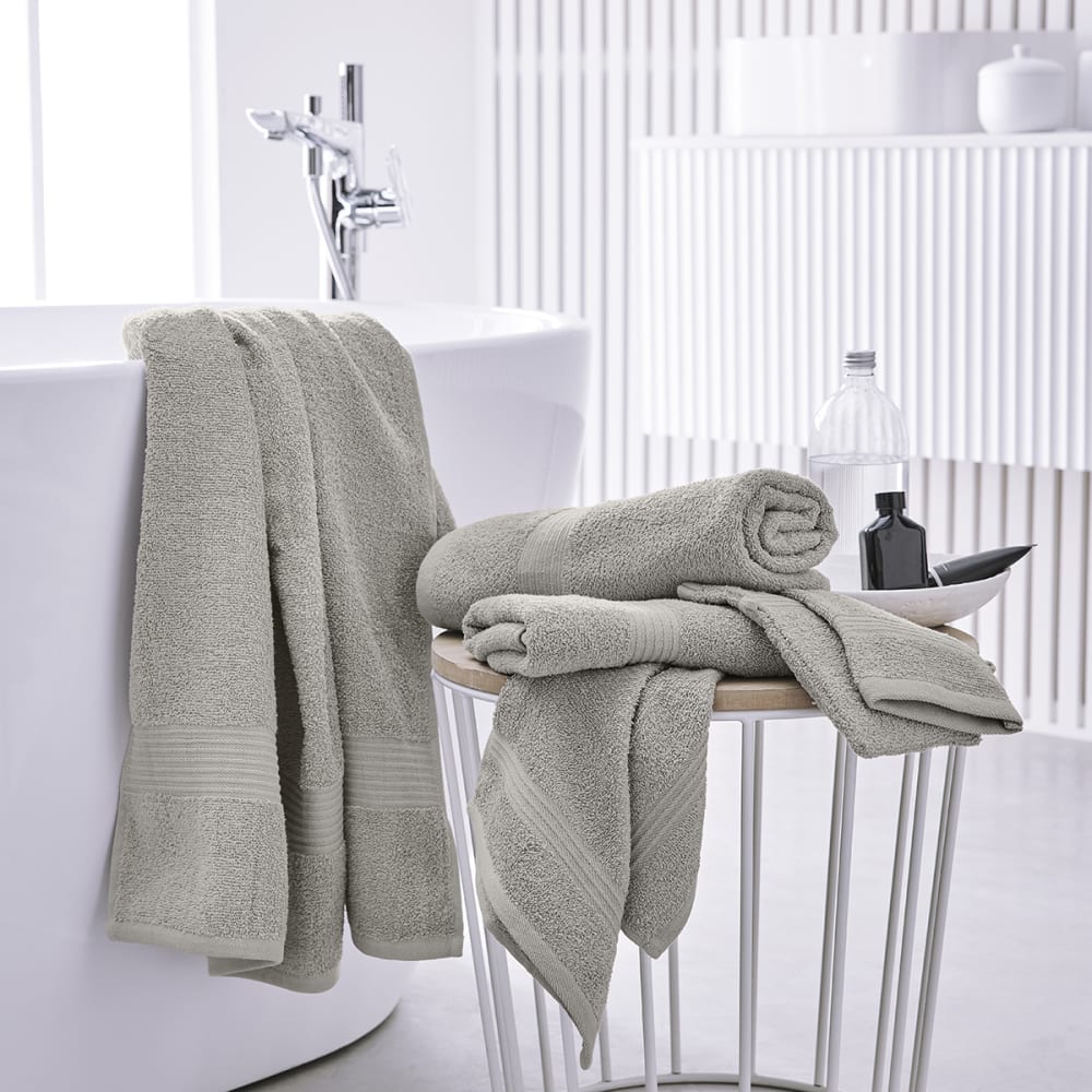 Serviette de bain uni  50x90 cm beige - Maisons du Monde