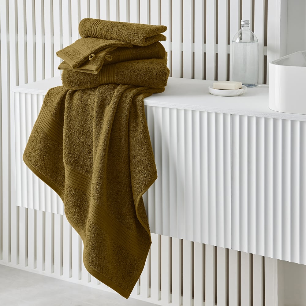 Drap de bain uni 70x130 cm bronze — vue 3