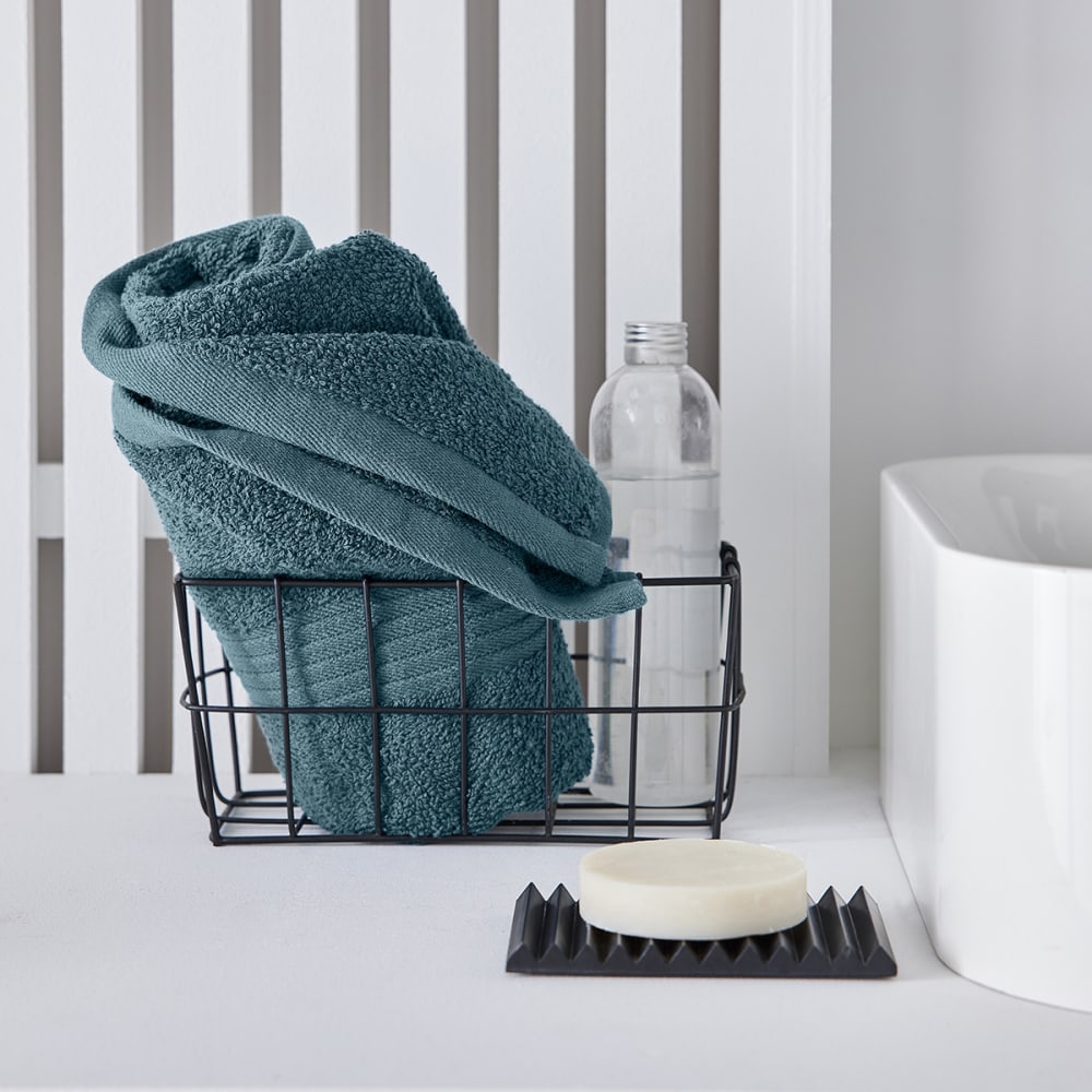 Serviette de bain uni  50x90 cm Bleu