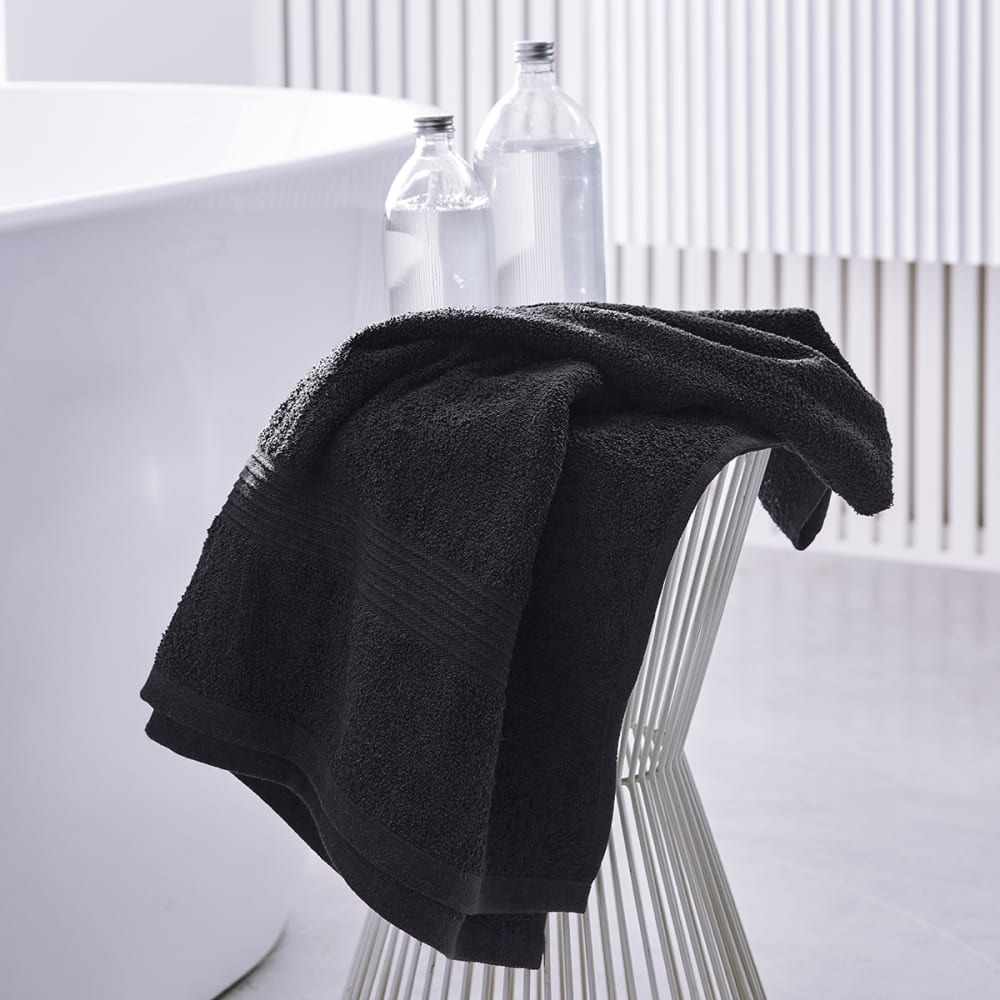 Drap de bain uni  70x130 cm Gris anthracite