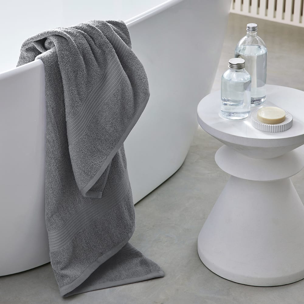 Maxi drap de bain uni  90x150 cm Gris