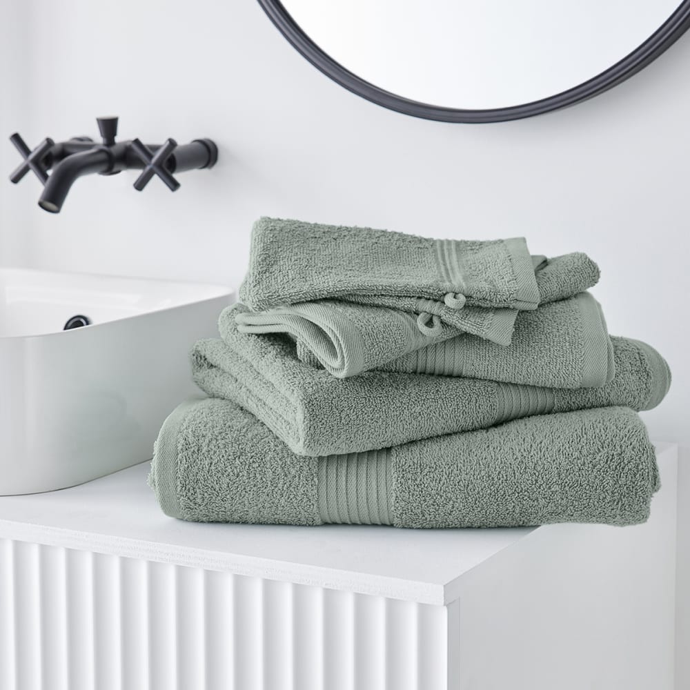 Serviette de bain uni 50x90 cm vert - Maisons du Monde