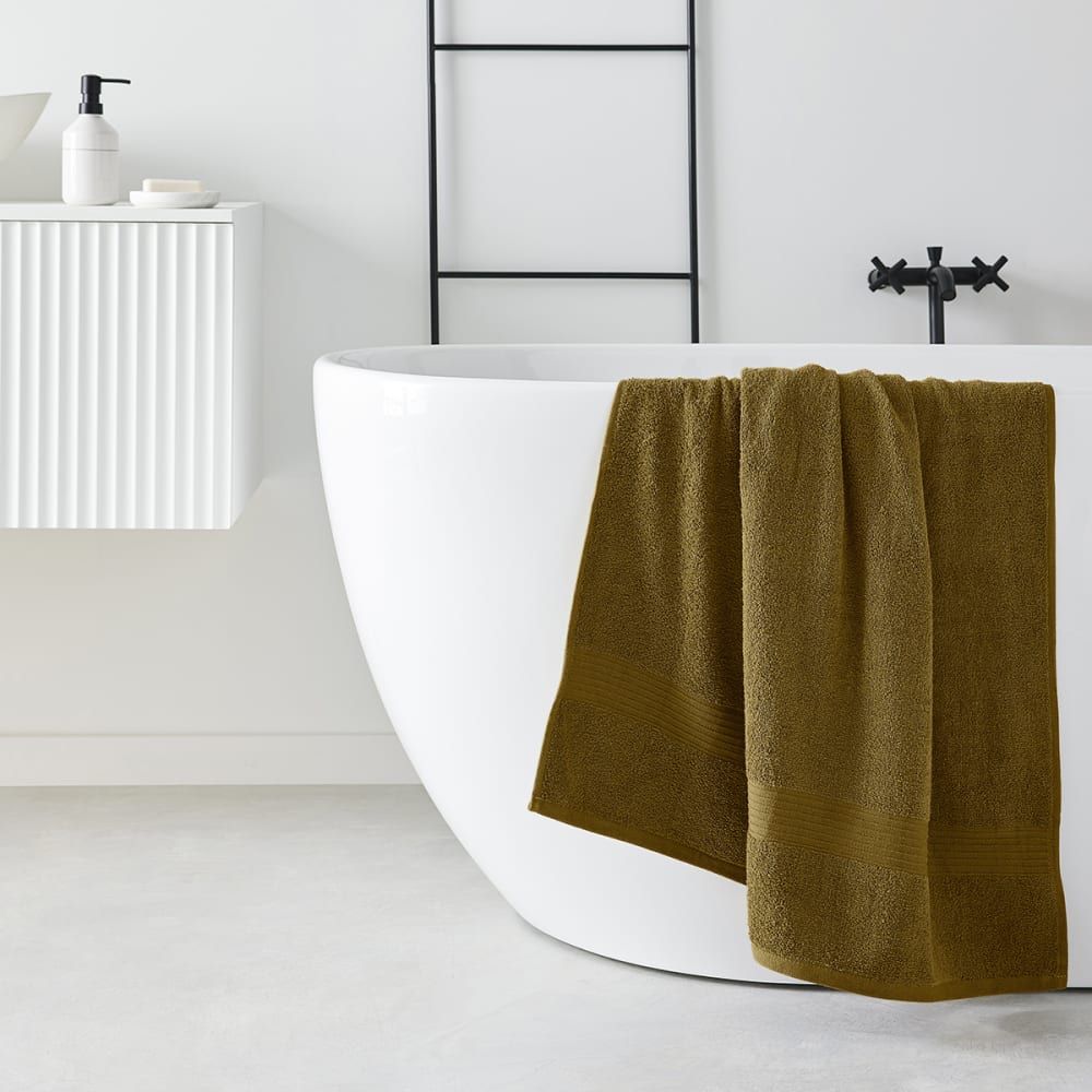 Maxi drap de bain uni  90x150 cm Bronze