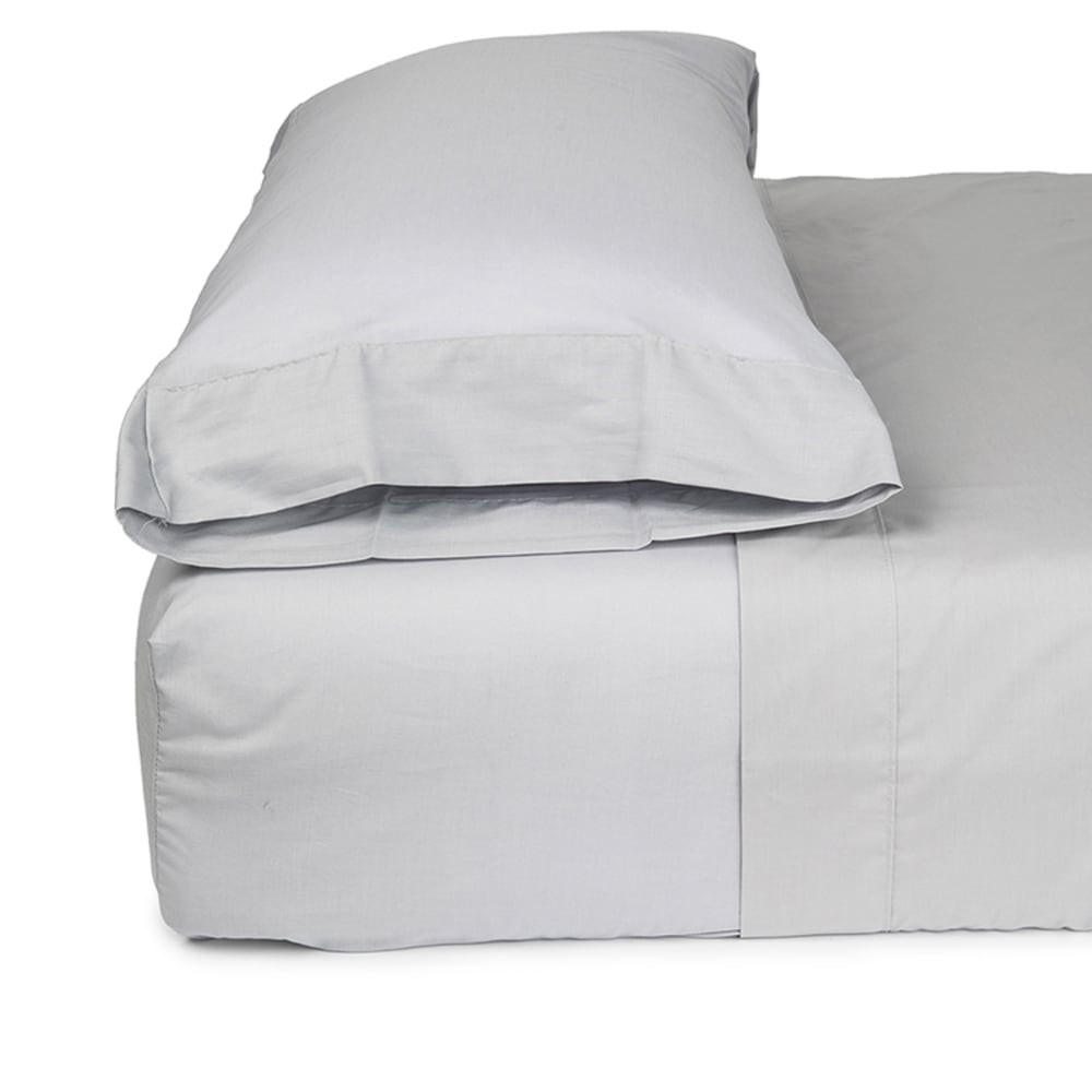 Set 2 funda almohada (45x85cm) pol./alg. Plata