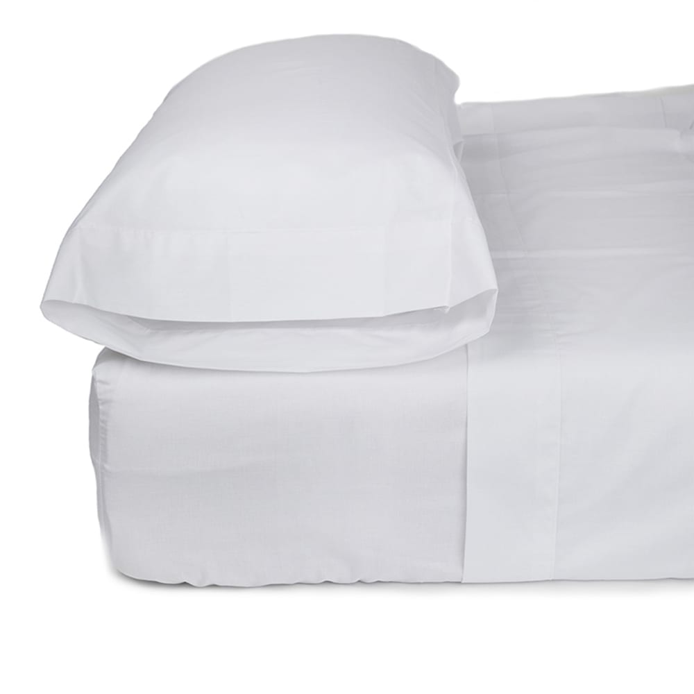 Set 2 fundas almohada (45x85cm) pol./alg. Blanca