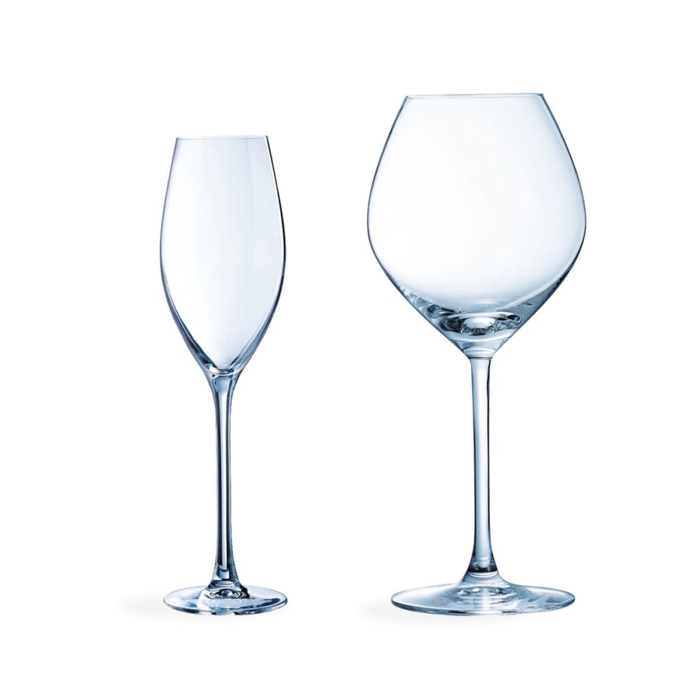 Ensemble 12 pièces, - pied verres