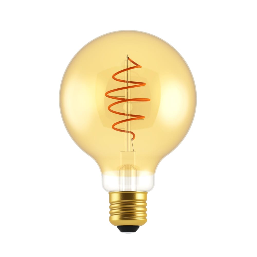 Bombilla LED vintage dorada G95 4