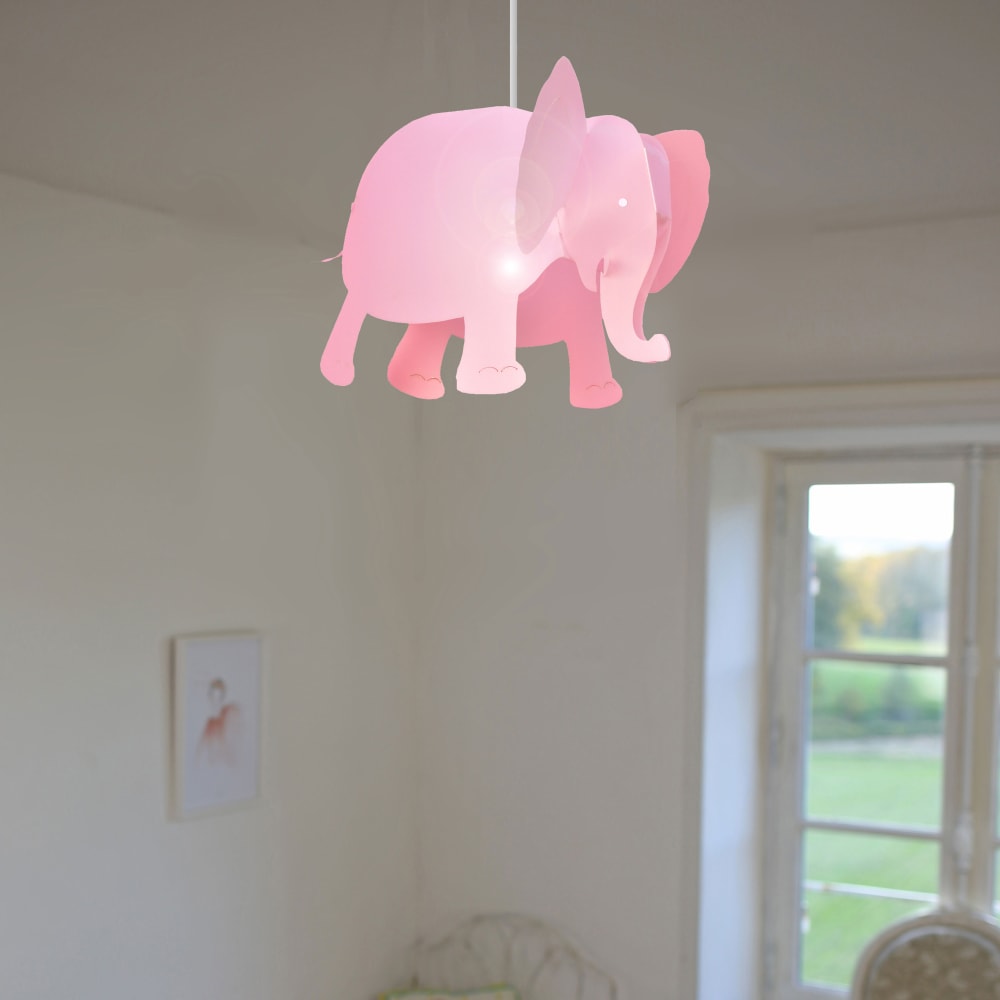 Suspension enfants Éléphant Rose 33cm - Maisons du Monde