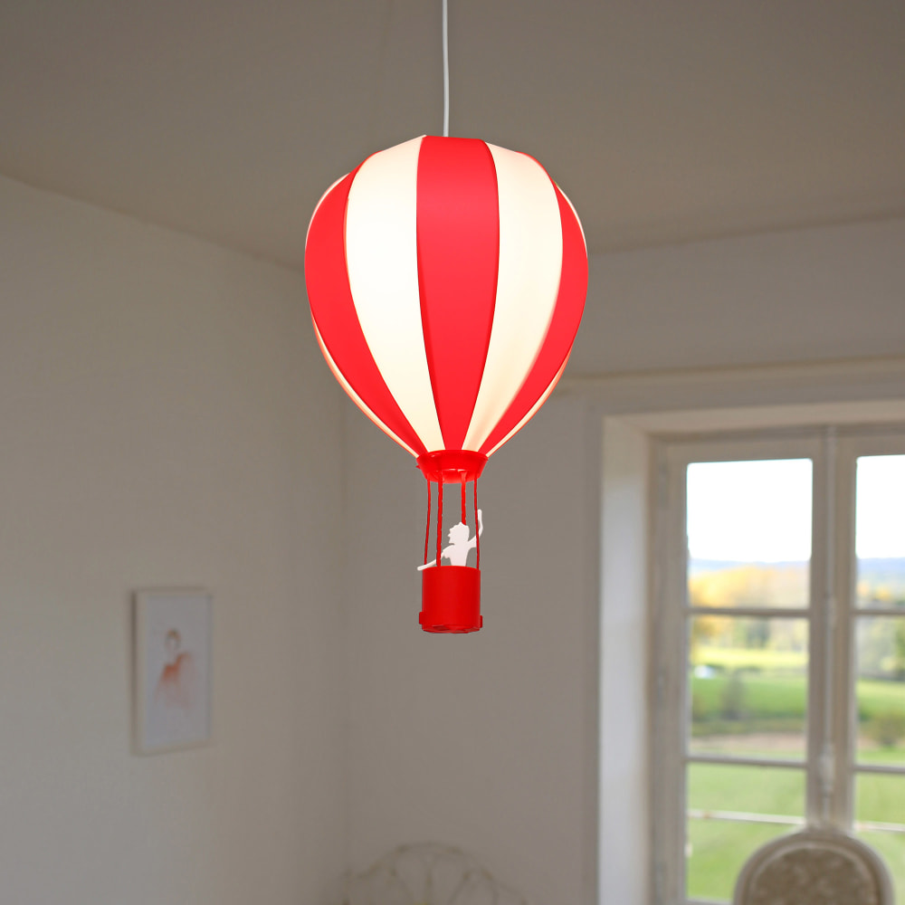 Suspension enfants Montgolfière Rouge 46cm (R&M Coudert) - Image 2