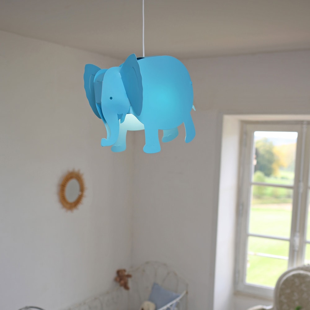 Lampada a sospensione per bambini Elefante Turchese 33 cm - R&M