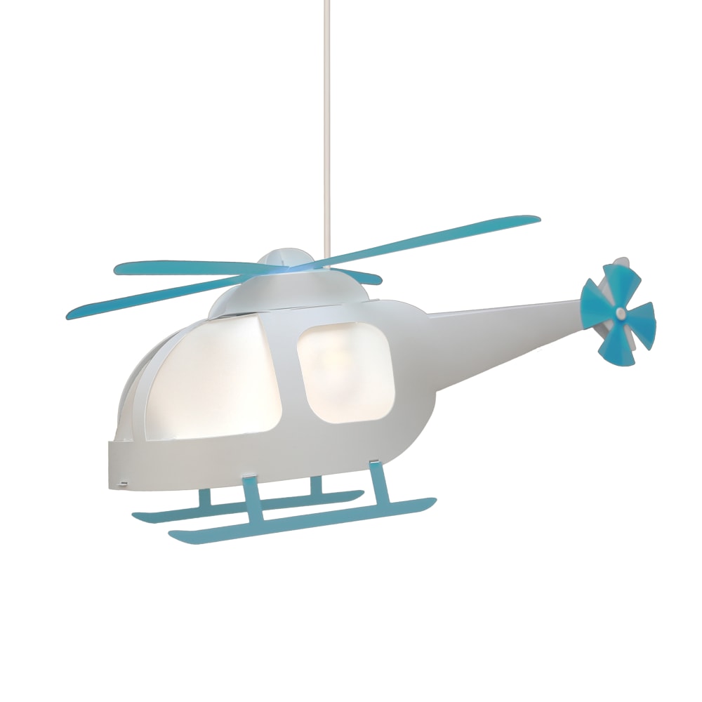 Lámpara de techo infantil Helicóptero Blanco 53 cm