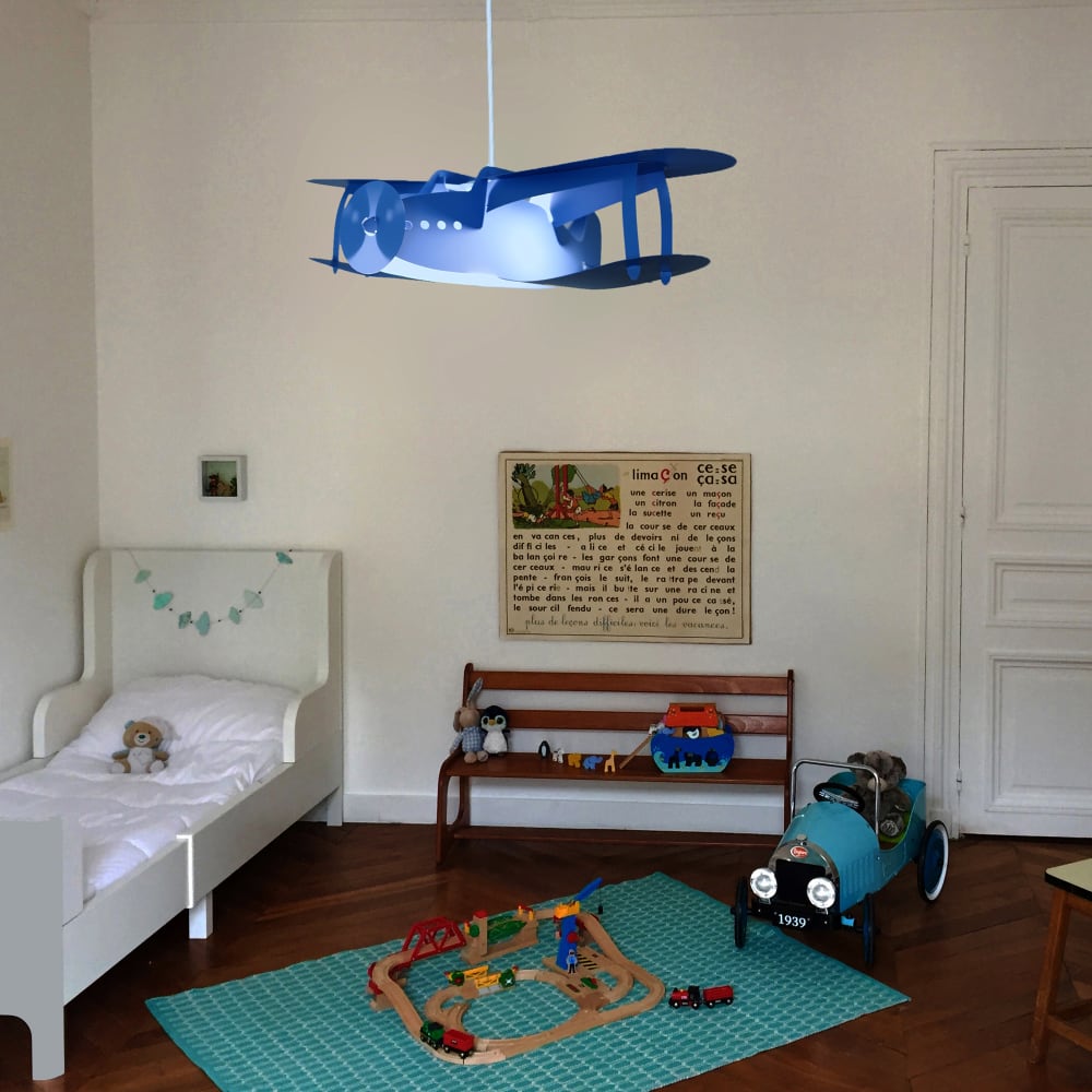 Suspension enfants Avion Bleu 50cm (R&M Coudert) - Image 2