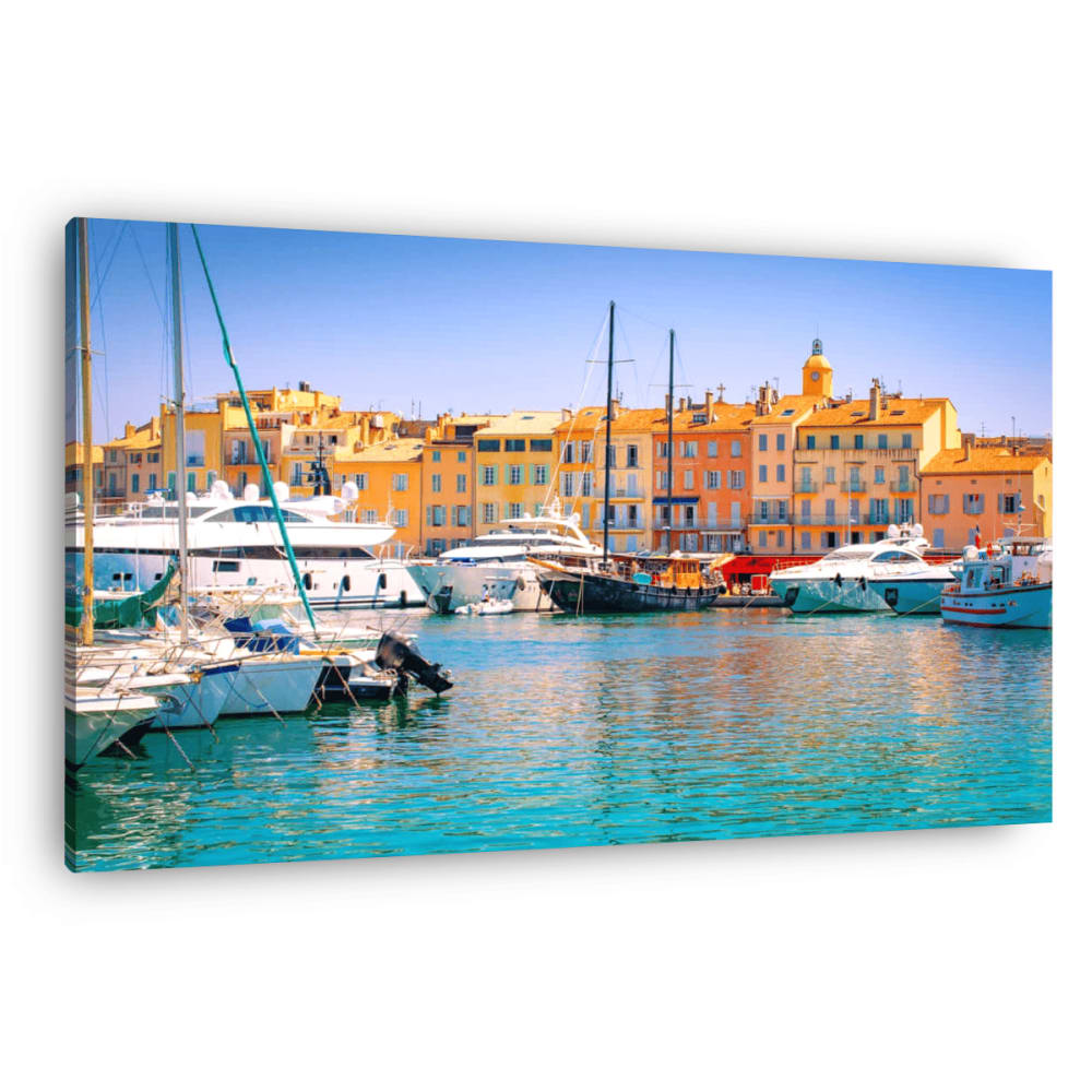 Tableau sur toile port de Saint-Tropez 30x45