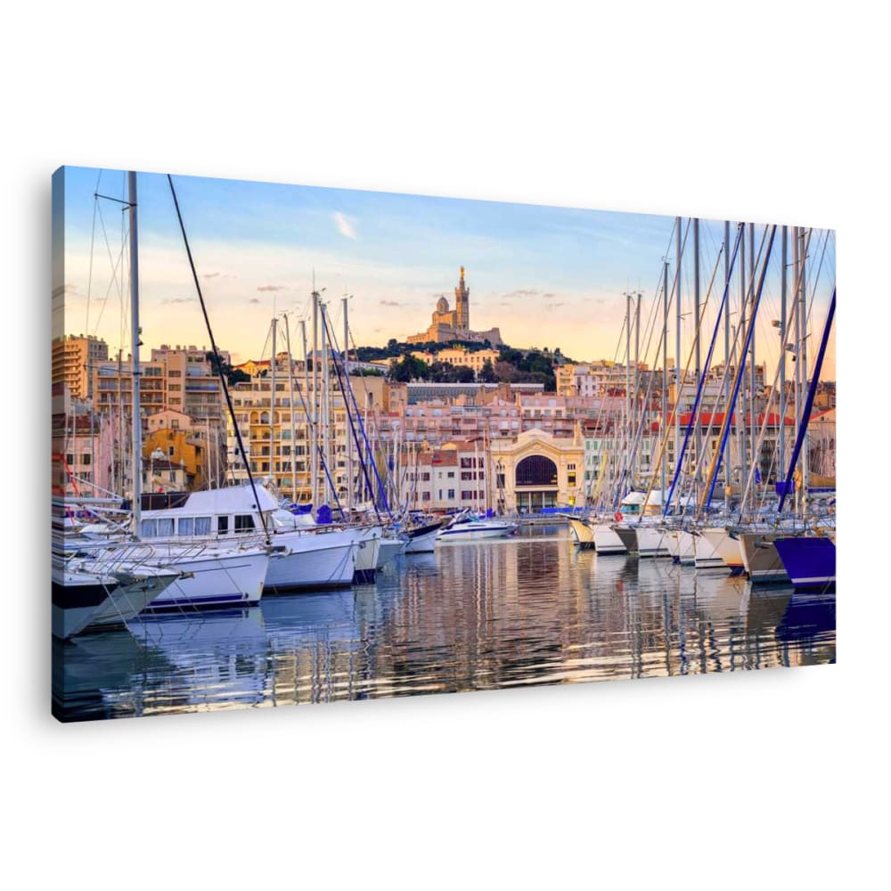 Tableau sur toile bateaux vieux port Marseille 45x65