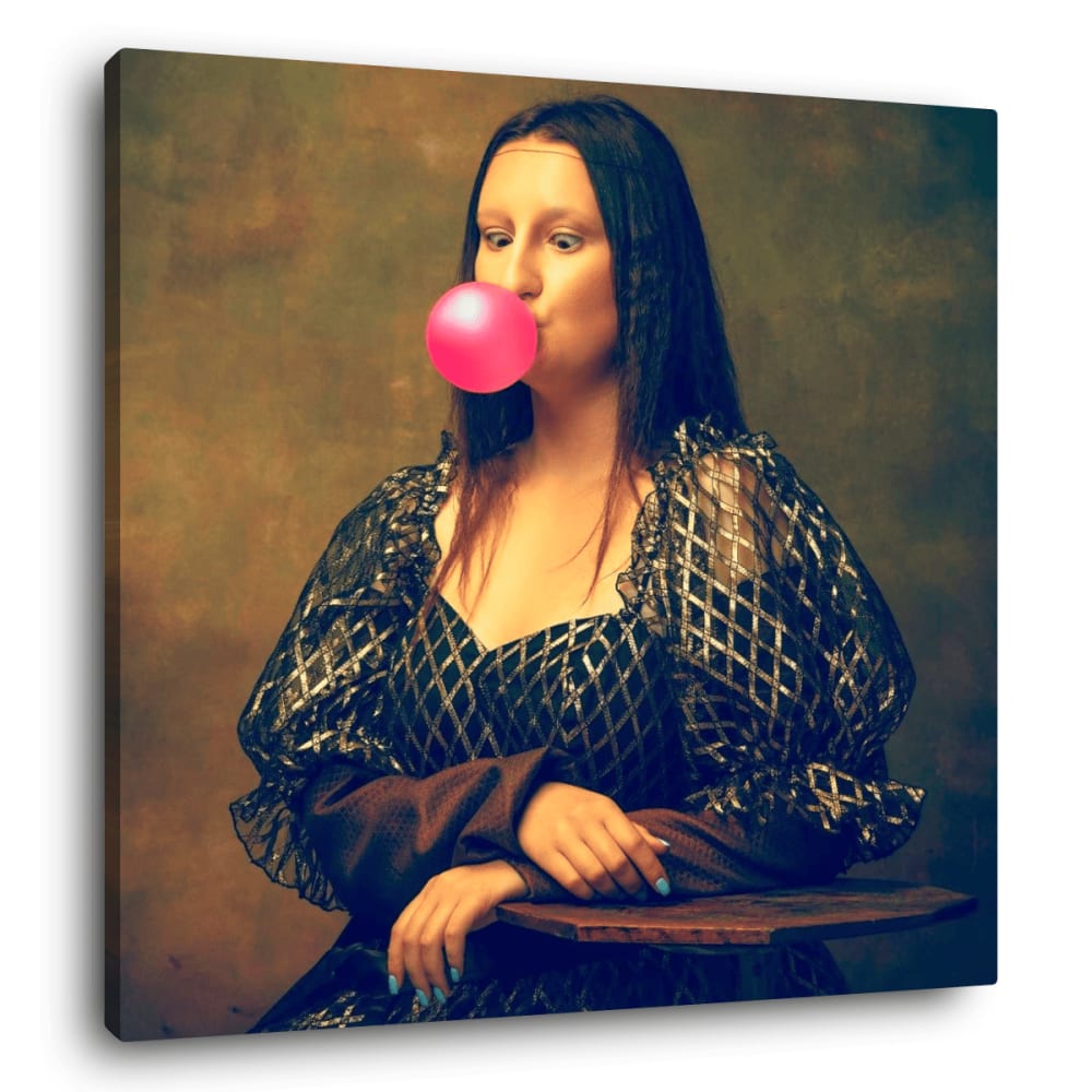 Tableau sur toile Mona Lisa gum 45x45