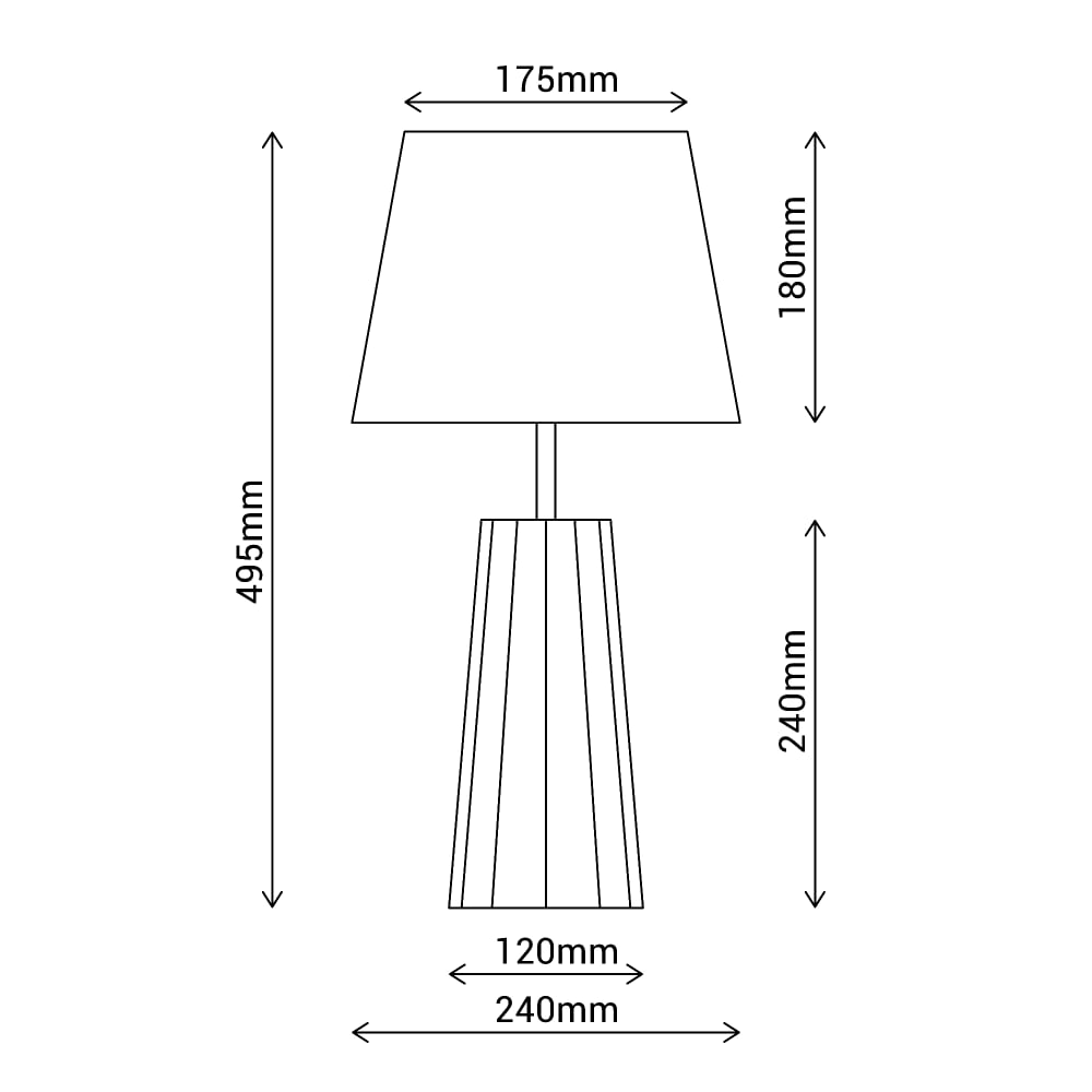 Lampe de table ciment et textile ip20 — vue 4