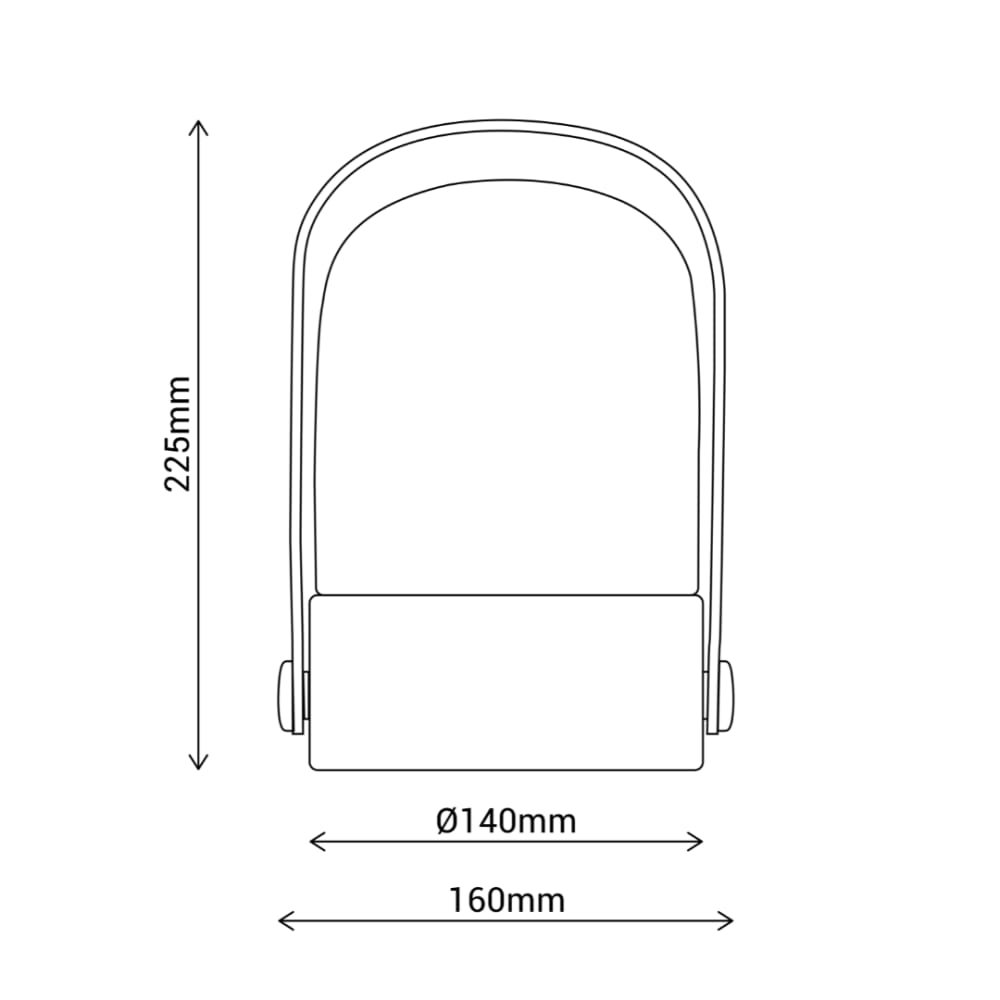 Lampe de table en métal bleu et verre blanc — vue 4