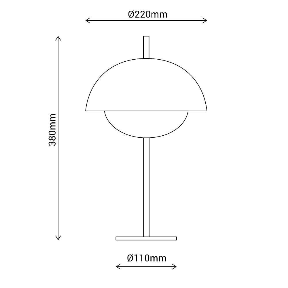 Lampe de table noire avec socle doré e27 — vue 4