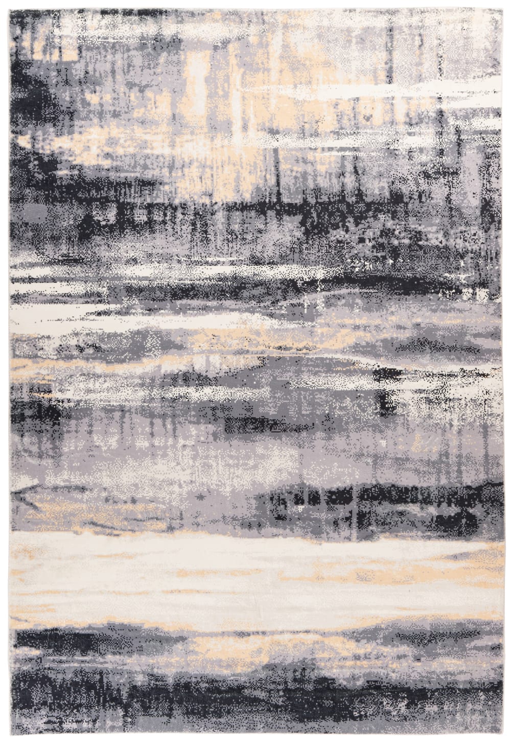 Tapis de salon en polyester beige 120x170 cm