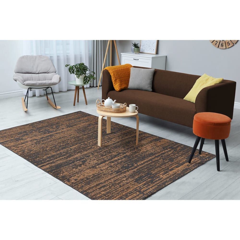 Tapis de salon moderne marron 120x170 cm — vue 3