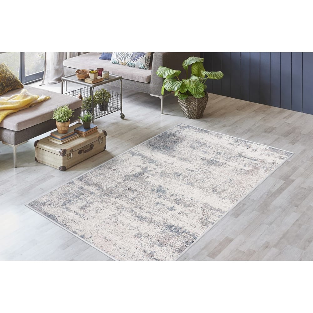 Tapis de salon moderne beige 120x170 cm — vue 3