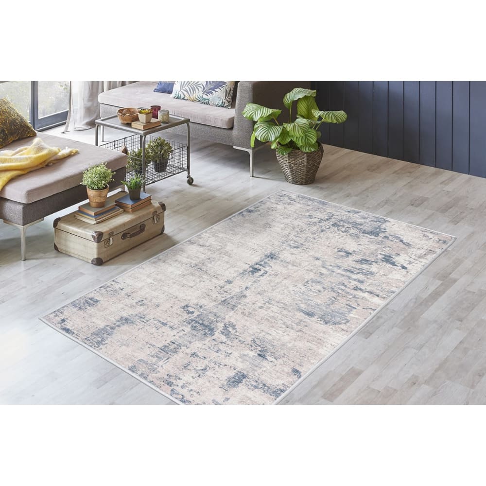 Tapis de salon en polyester bleu 120x170 cm — vue 3