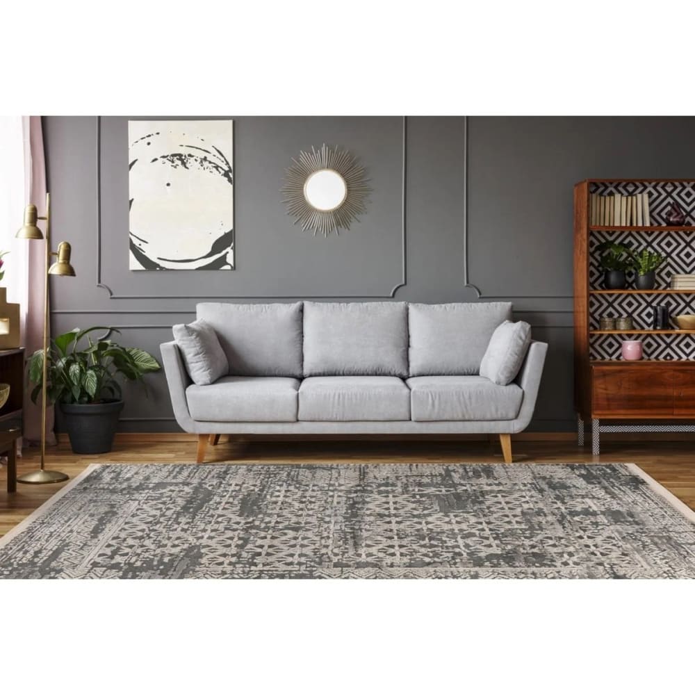 Tapis de salon moderne gris 120x170 cm - Maisons du Monde