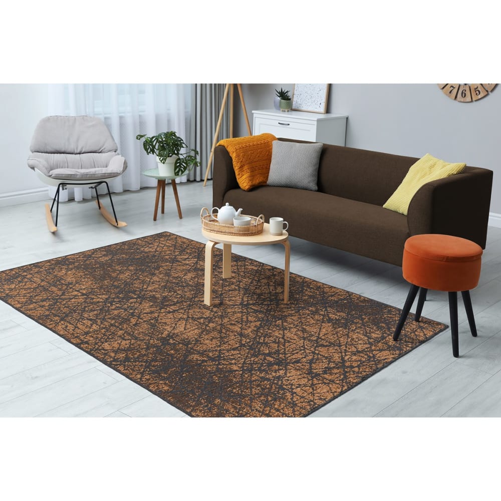 Tapis de salon moderne marron 120x170 cm — vue 3