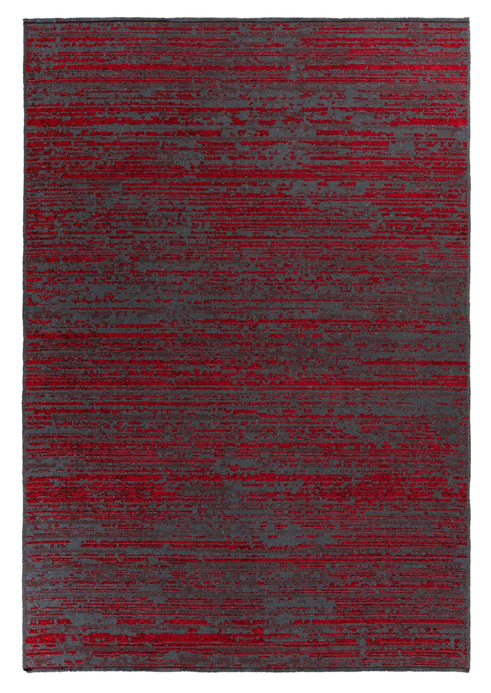 Tapis de salon en polyester rouge 120x170 cm
