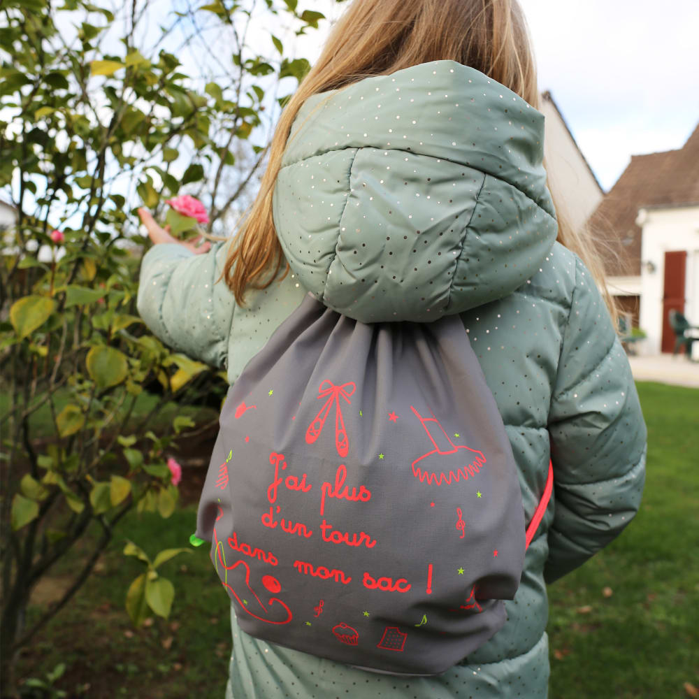 Zaino per bambina Grigia 37 cm - R&M Coudert