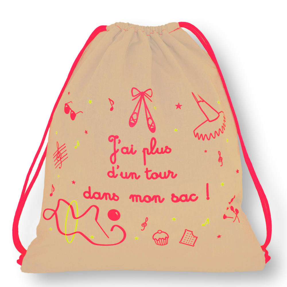 Zaino per bambina Beige 37 cm - Modello Contemporaneo - Grigio - Cotone