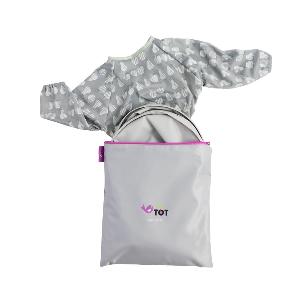 TIDY TOT Kit bavoir et plateau transportable Dove Grey Multicolore Silicone Poly Organo Siloxane - 80x1x60cm