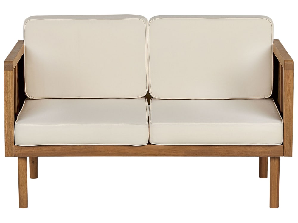 2 Sitzer Sofa 2 Personen Aus Akazienholz, Braun