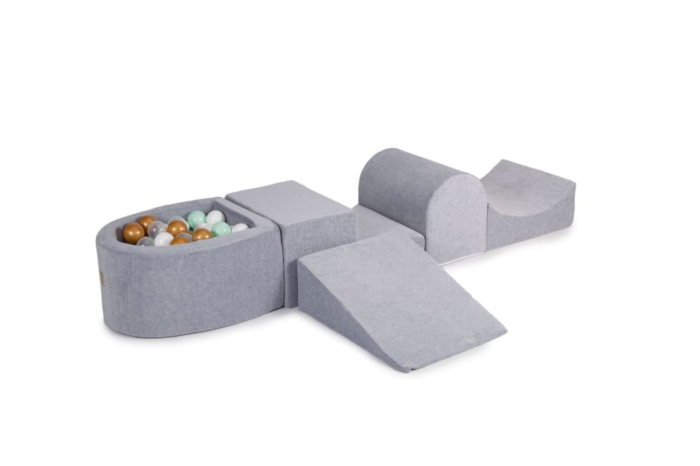 Blocchi Schiuma per Bambini con Piscina di Palline - Multicolore - PVC - Cloruro di polivinile