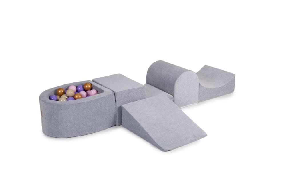Blocchi Schiuma per Bambini con Piscina di Palline - Multicolore - PVC - Cloruro di polivinile