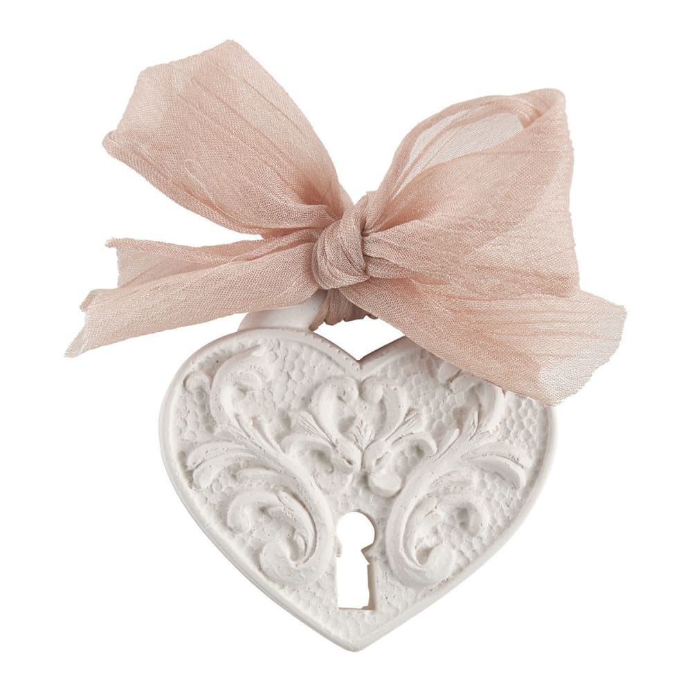 Mathilde M Décor parfumé cadenas cœur - secret de santal Blanc Céramique