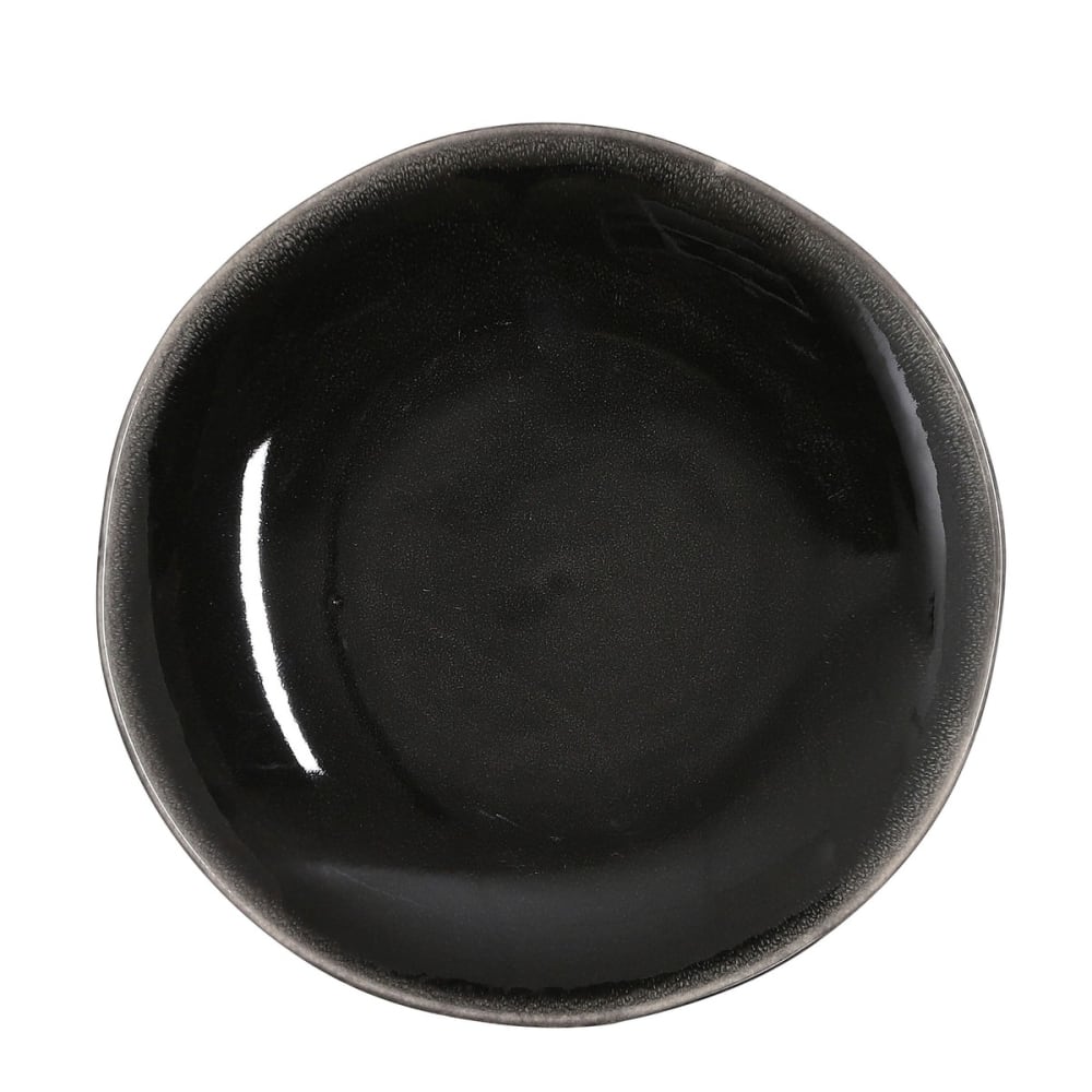 Mica Decorations Assiette noir céramique h3xl26.5xl26.5cm style industriel