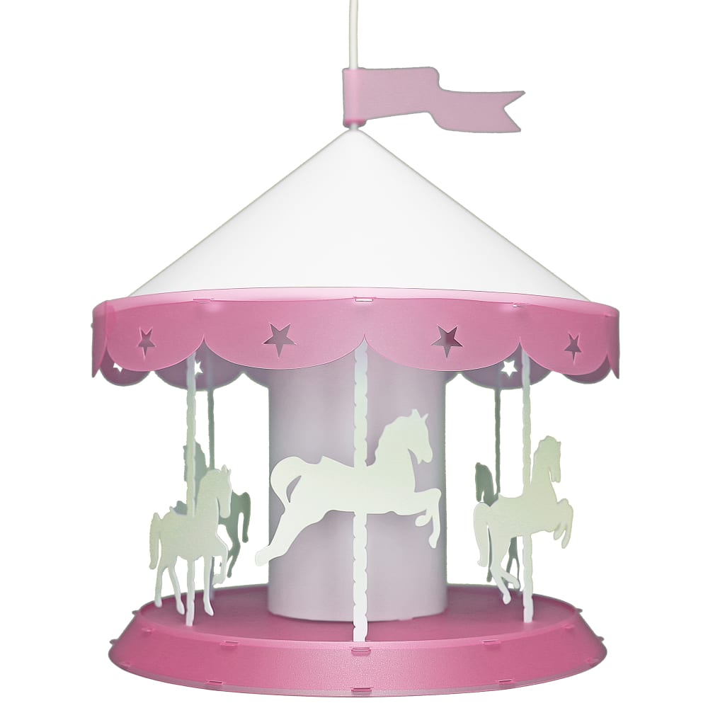 Lámpara de techo infantil Tiovivo Rosa 36 cm