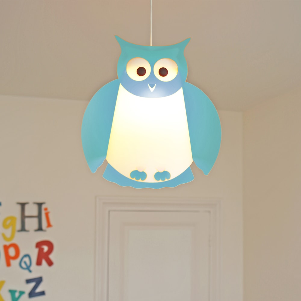 Suspension enfants Hibou Bleu 38cm (R&M Coudert) - Image 1