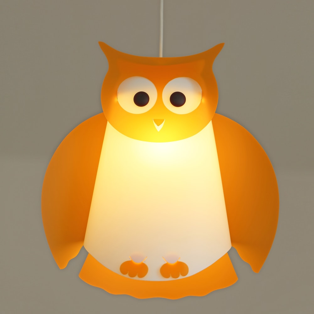 Suspension enfants Hibou Orange 38cm (R&M Coudert) - Image 2