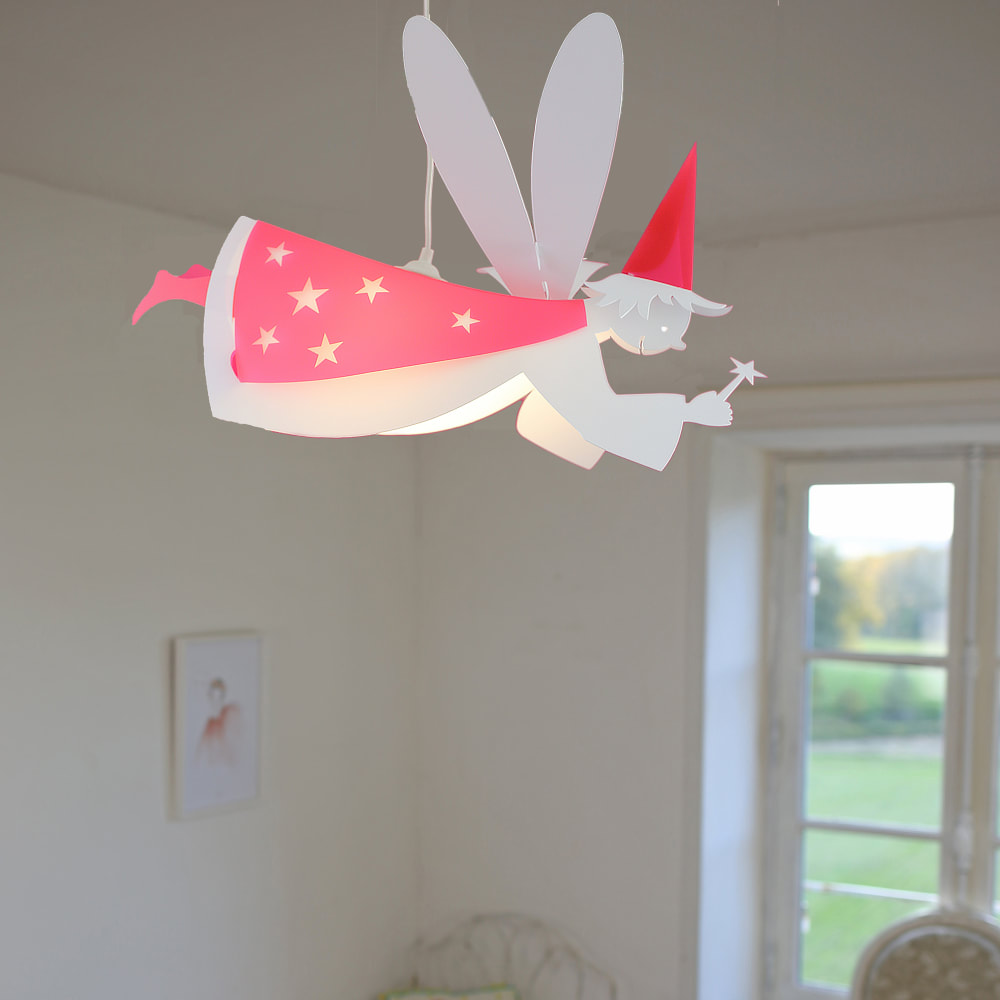 Suspension enfants Fée Rose 55cm (R&M Coudert) - Image 2