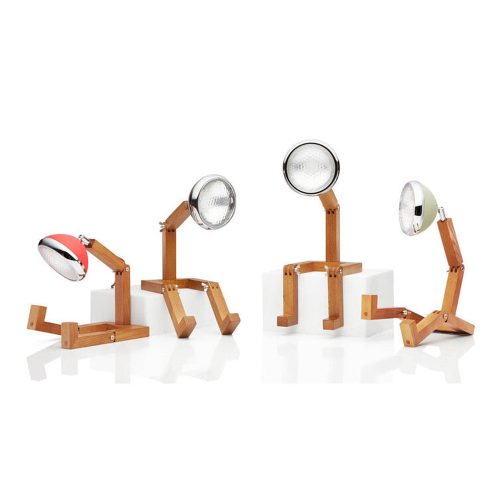 Lampe de table mr. Wattson en bois flash red