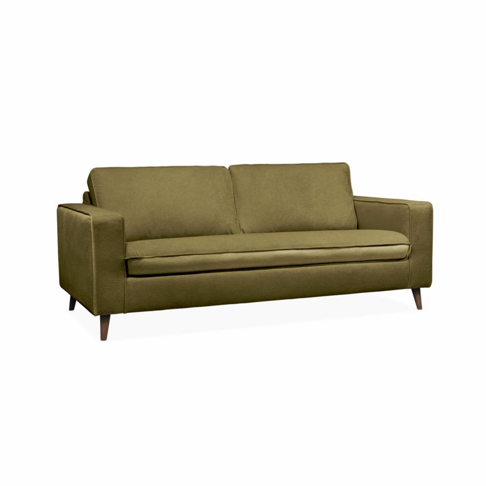 Canapé lit 3 places matelas 12cm en polyester et nylon vert olive