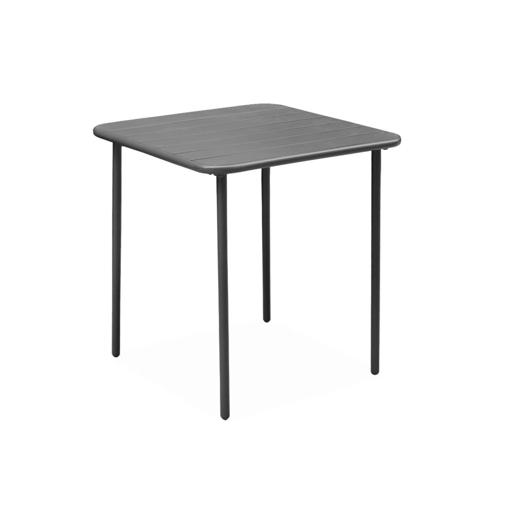 Table de jardin carrée en métal anthracite 2 places - Maisons du Monde