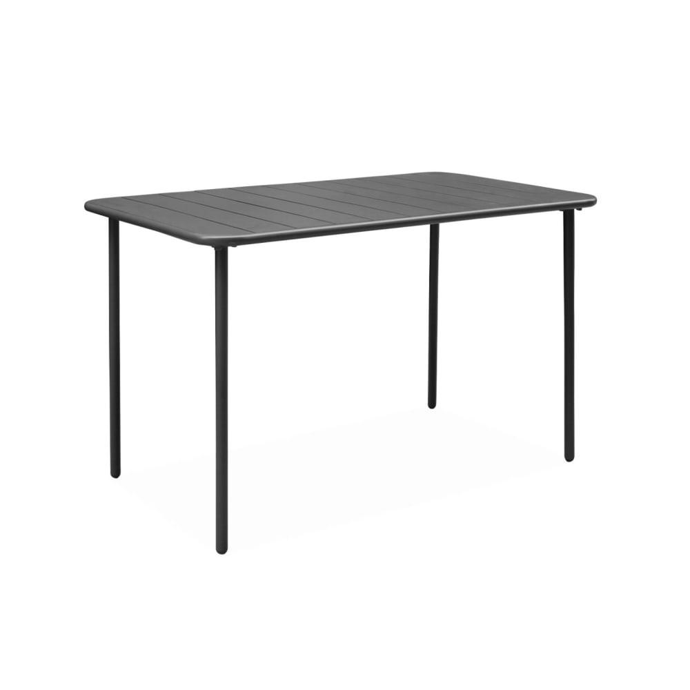 Table de jardin en métal anthracite 4 places - Maisons du Monde